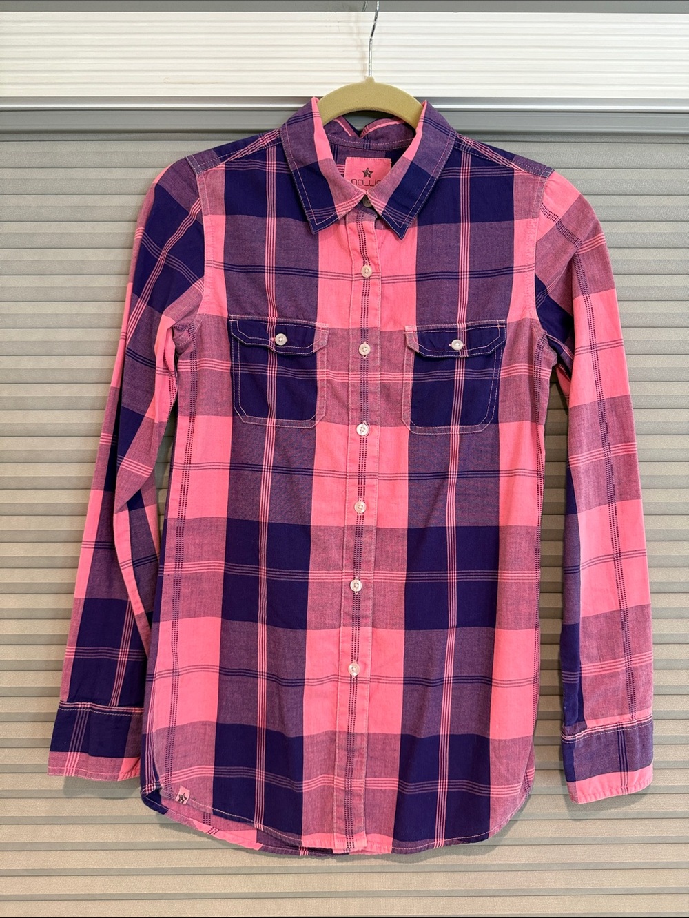 Nollie Pink & Purple Plaid Button-Up Shirt